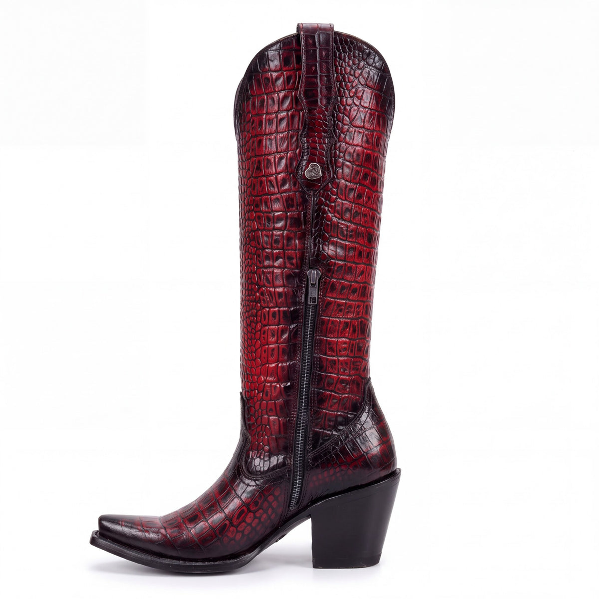 Bota Picuda Caimán Rojo - lado