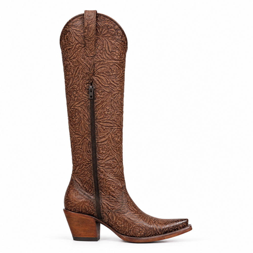 Bota Picuda Flor Imperial - interior con cierre