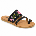 Huarache Anillo Sin Talonera Negro - frente