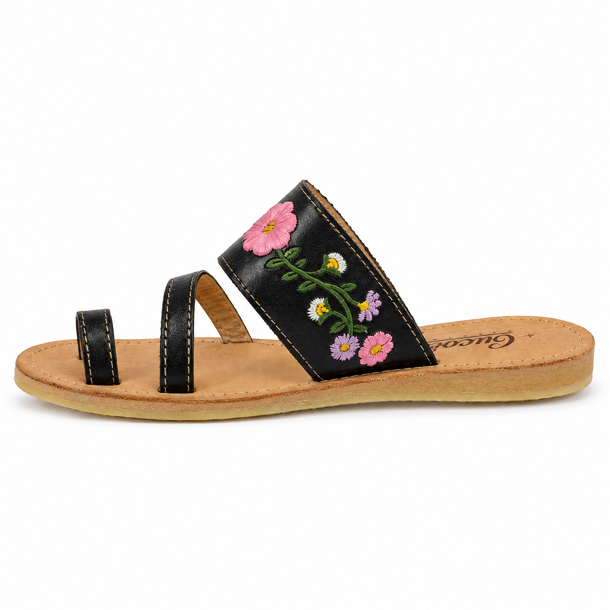 Huarache Anillo Sin Talonera Negro - lado
