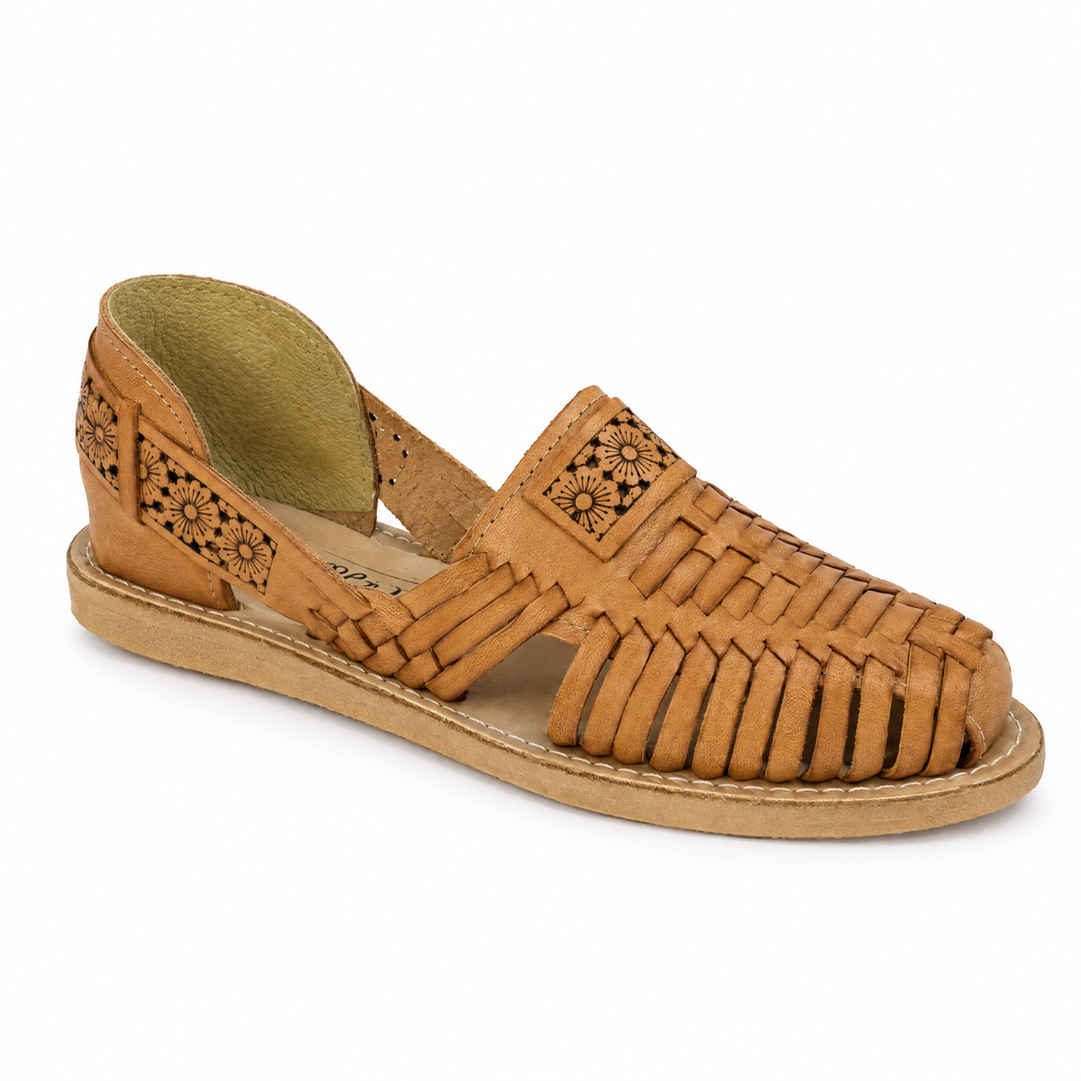 Huarache Tapado Diamante Margarita Tan - frente