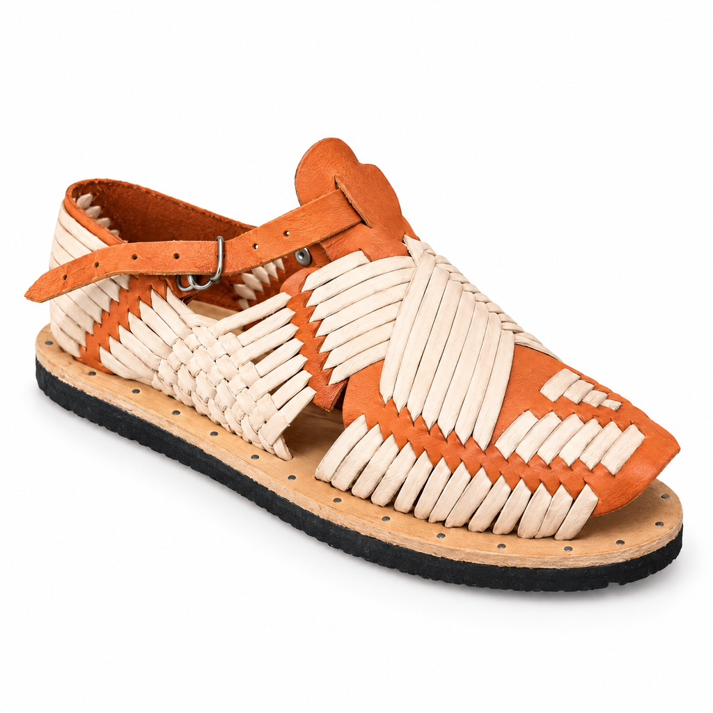Huarache Valpa Correa Fina Naranja - frente
