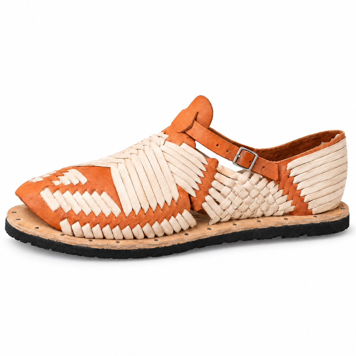 Huarache Valpa Correa Fina Naranja - lado