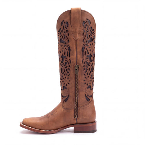 Bota Cuadrada Kaysie Calada - lado