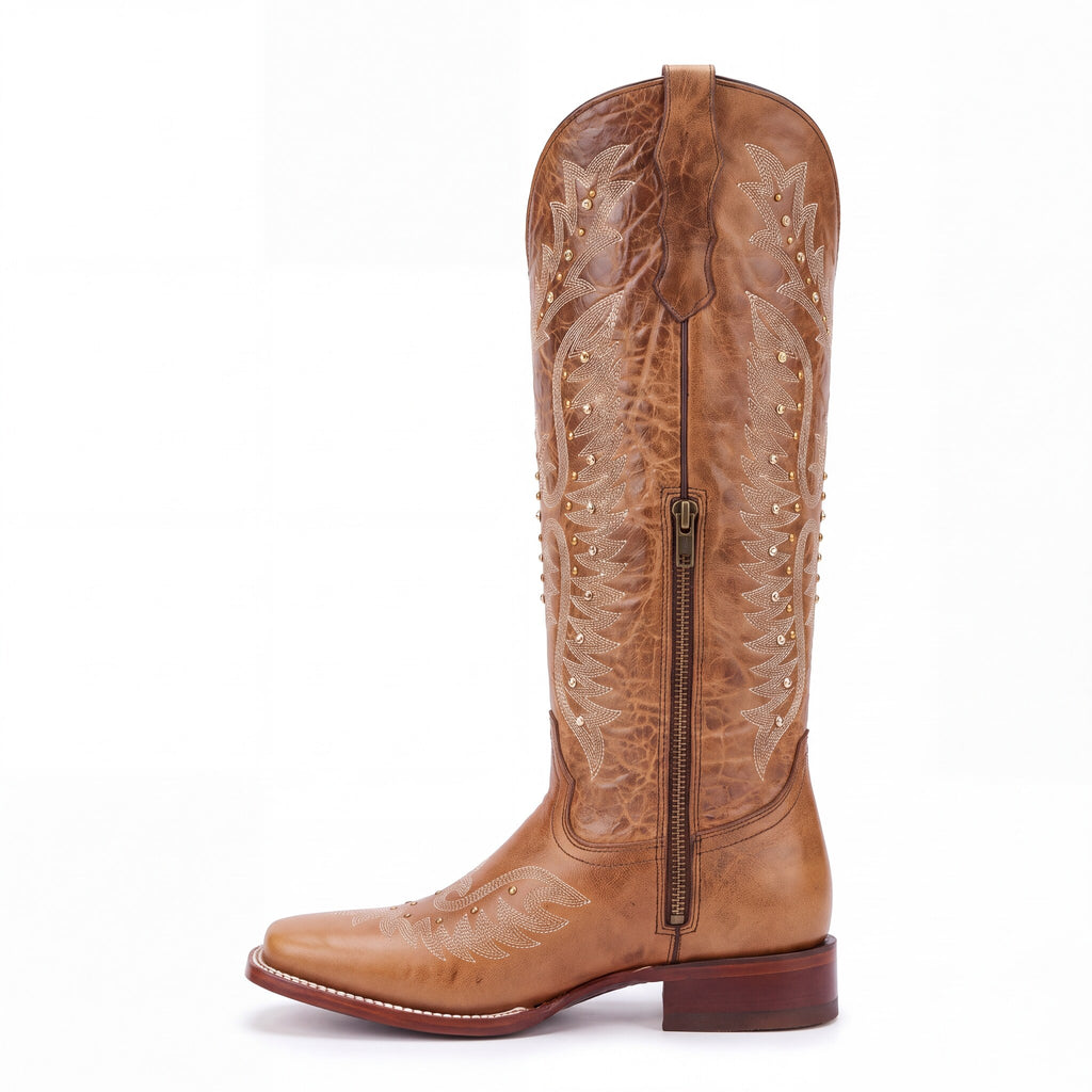 Bota Cuadrada Rodeo Joyas - lado